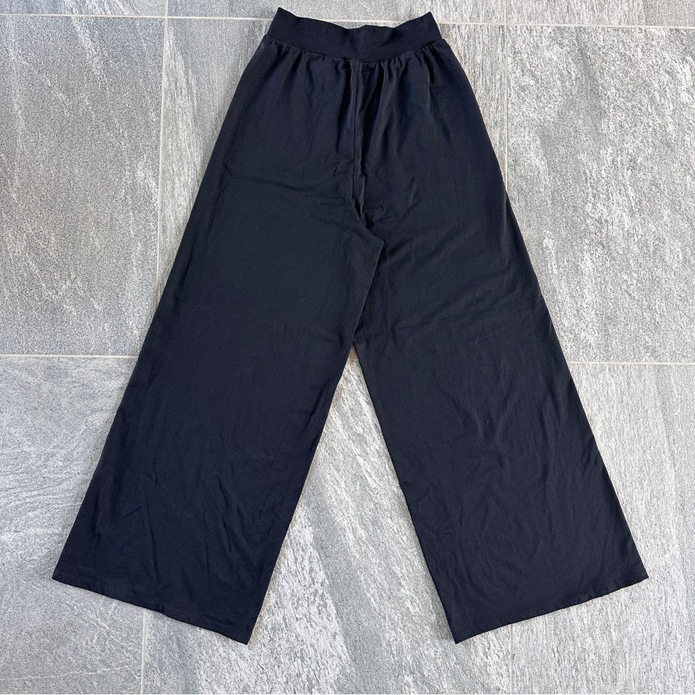 EUC OQQ Black High Waist Wide Leg Athleisure Pants Trendy Stylish Relaxed Small - Picture 12 of 13
